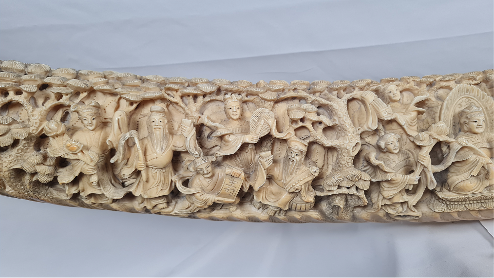 Grande défense sculptée à la procession des immortels — 5