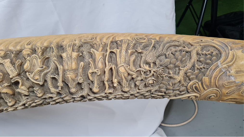 Grande défense sculptée à la procession des immortels — 8