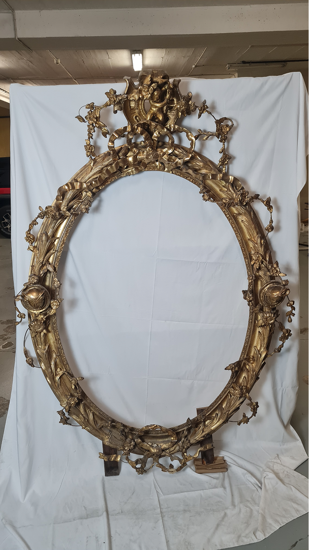 Grand cadre doré style Louis XVI